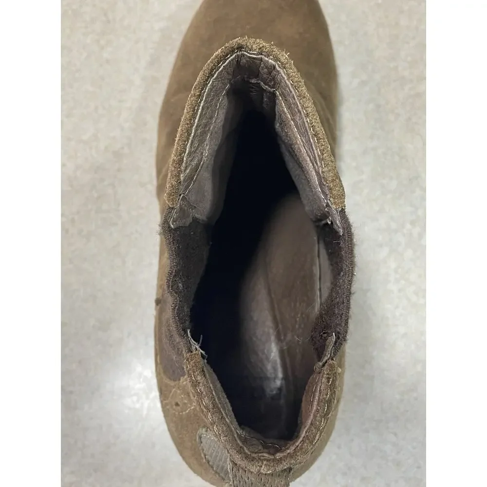 Earth Denali Aspect Ankle Boots Women's Size 10M Dark Khaki Suede Boots Outdoors